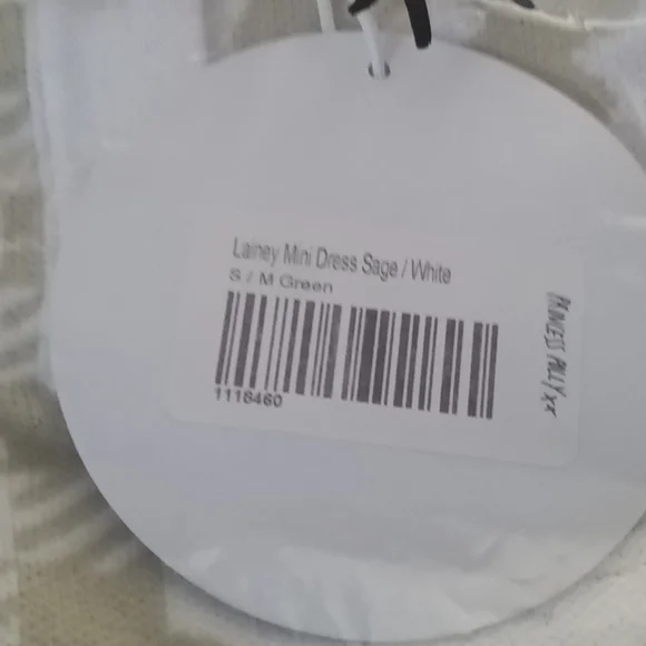 #18❤️ NEW WITH TAGS PRINCESS POLLY LAINEY MINI DRESS IN SAGE & WHITE - Picture 4 of 6